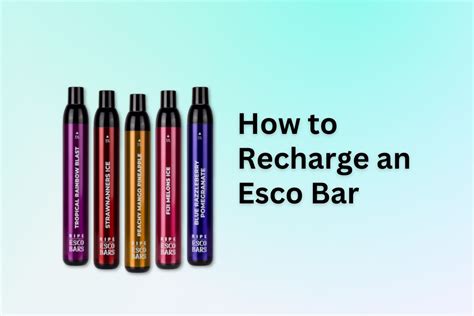 If it is, replace it with a new one. . How to recharge an esco bar